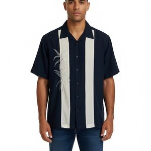 HAVANERA Casual Button Up Shirt, Men’s XXL, Blue White